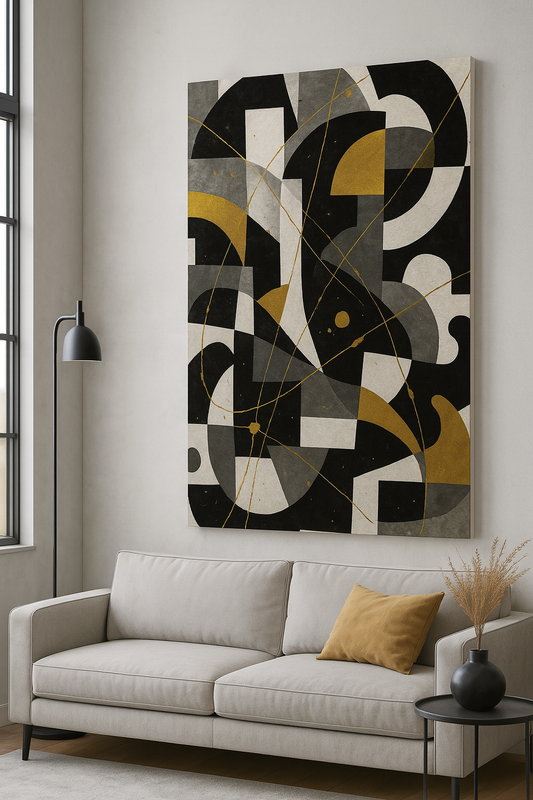 Gilded Lines No.3 / Leinwandbild - WOOVE