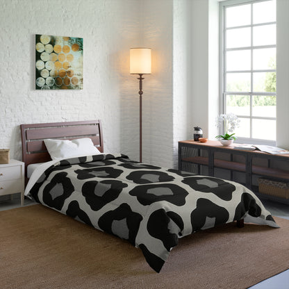 Design Comforter – stilvolle Tagesdecke mit weichem Griff - Bold Leopard Grey - WOOVE