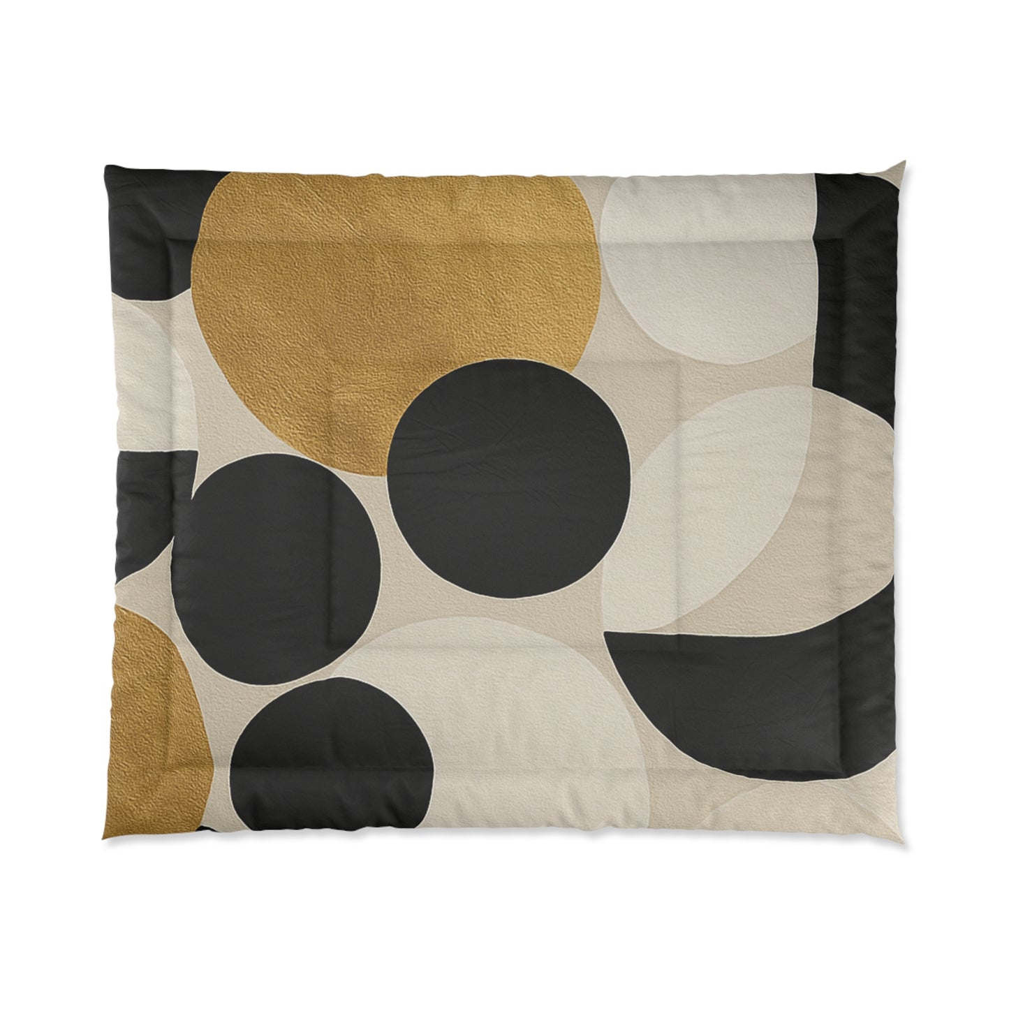 Design Comforter – stilvolle Tagesdecke mit weichem Griff - Golden Dots - WOOVE