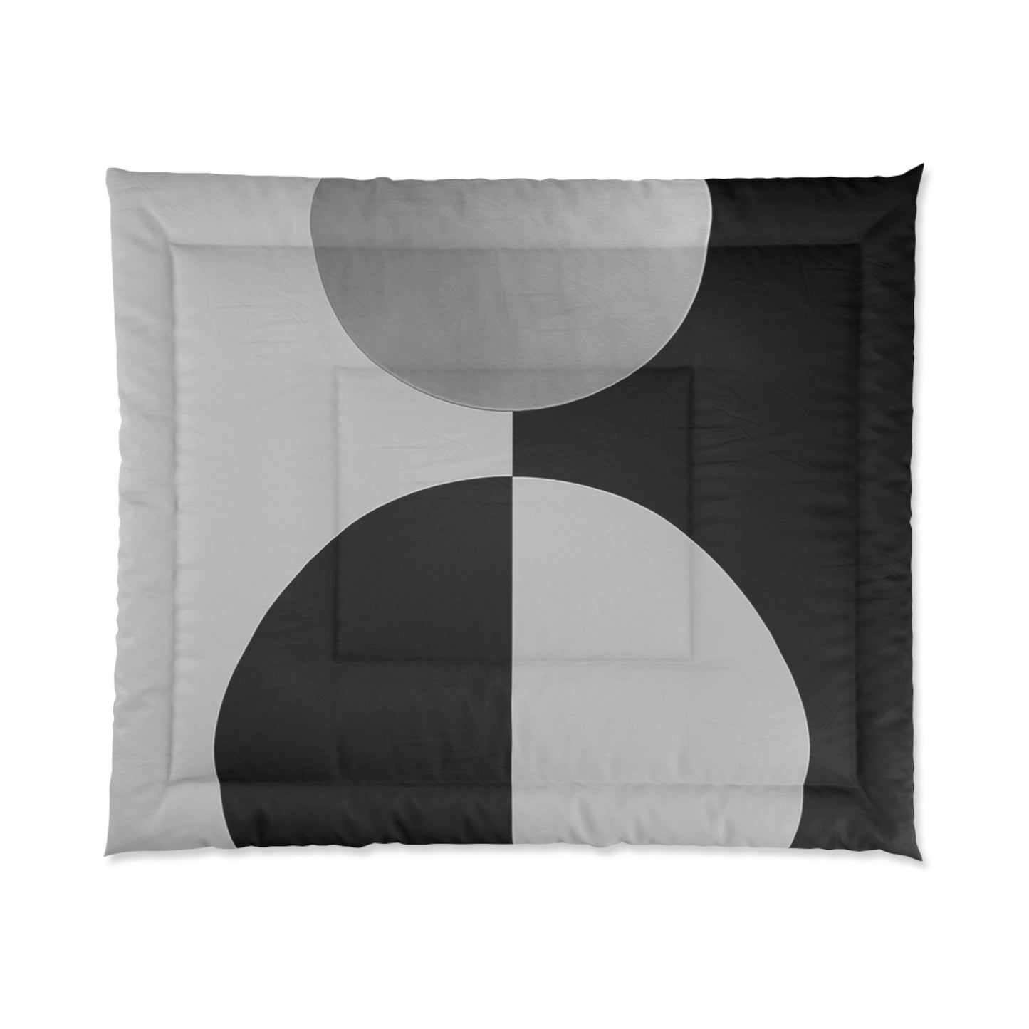 Design Comforter – stilvolle Tagesdecke mit weichem Griff - Black & Silver - WOOVE