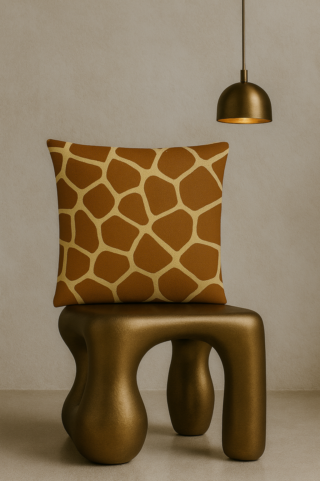 NOA.HOME. / Bold Giraffe Cognac / Print-Kissenbezug incl. Füllung - WOOVE