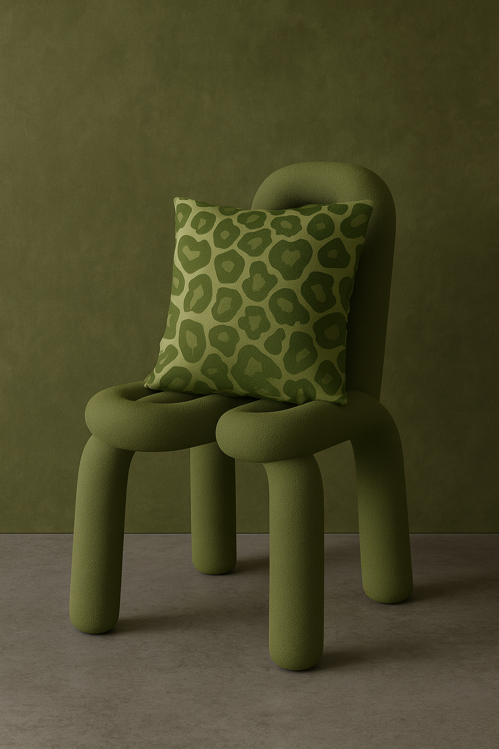 NOA.HOME. / Bold Leopard Olive / Print-Kissenbezug - WOOVE