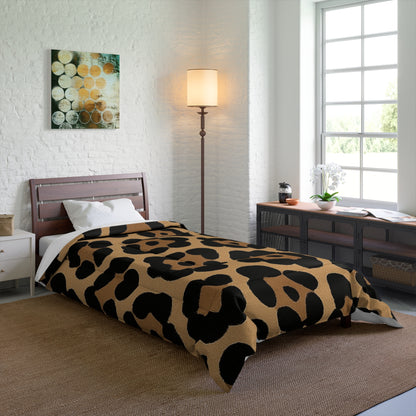 Design Comforter – stilvolle Tagesdecke mit weichem Griff - Bold Leopard Brown - WOOVE