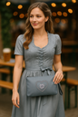 Wiesn Capsule - Clutch/ Crossbody Bag Taubenblau - WOOVE