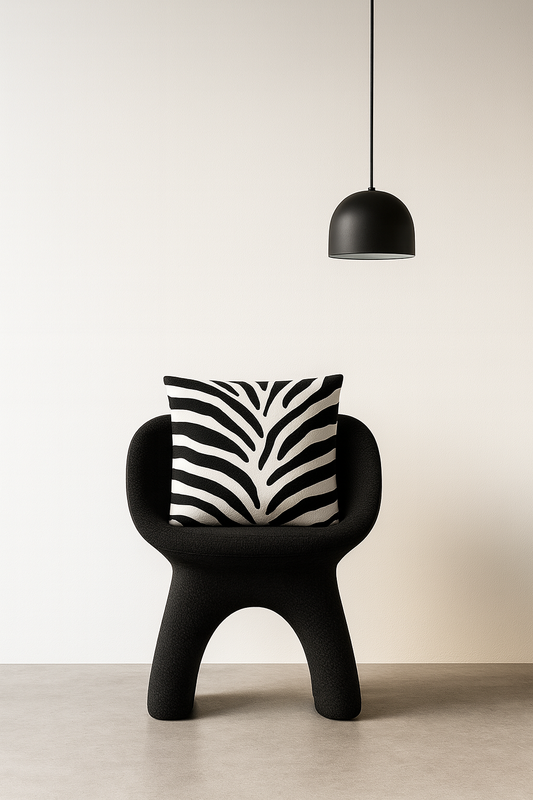 NOA.HOME. / Wild Zebra Noir / Print-Kissenbezug incl. Füllung - WOOVE