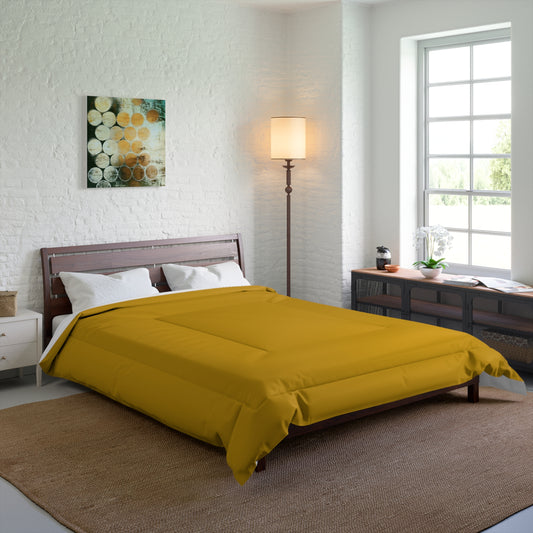 Design Comforter – stilvolle Tagesdecke mit weichem Griff - Mustard Yellow - WOOVE