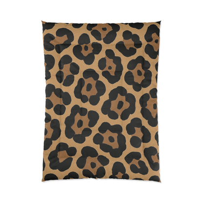Design Comforter – stilvolle Tagesdecke mit weichem Griff - Bold Leopard Brown - WOOVE