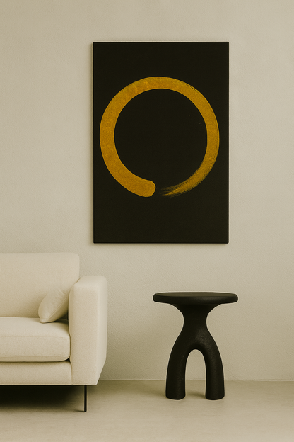 Golden Ensō / Leinwandbild - WOOVE