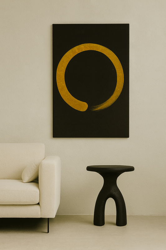 Golden Ensō / Leinwandbild - WOOVE