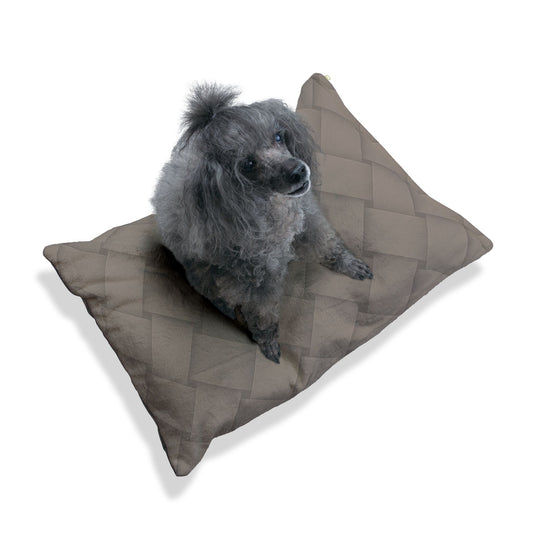 Cozy Pet Bed - Heimtierbett  Brainded Pattern Taupe (S/M/L) - WOOVE