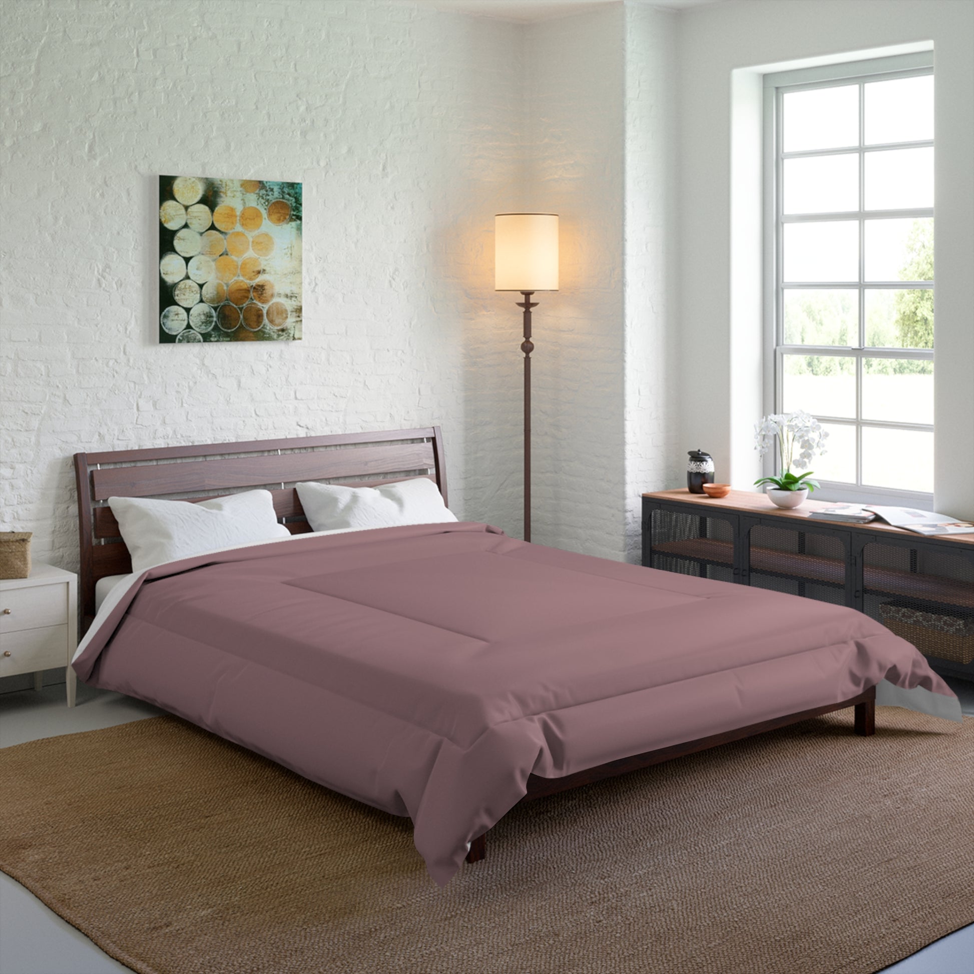 Design Comforter – stilvolle Tagesdecke mit weichem Griff - Blush - WOOVE