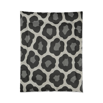 Design Comforter – stilvolle Tagesdecke mit weichem Griff - Bold Leopard Grey - WOOVE