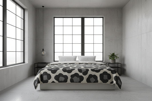 Design Comforter – stilvolle Tagesdecke mit weichem Griff - Bold Leopard Grey - WOOVE