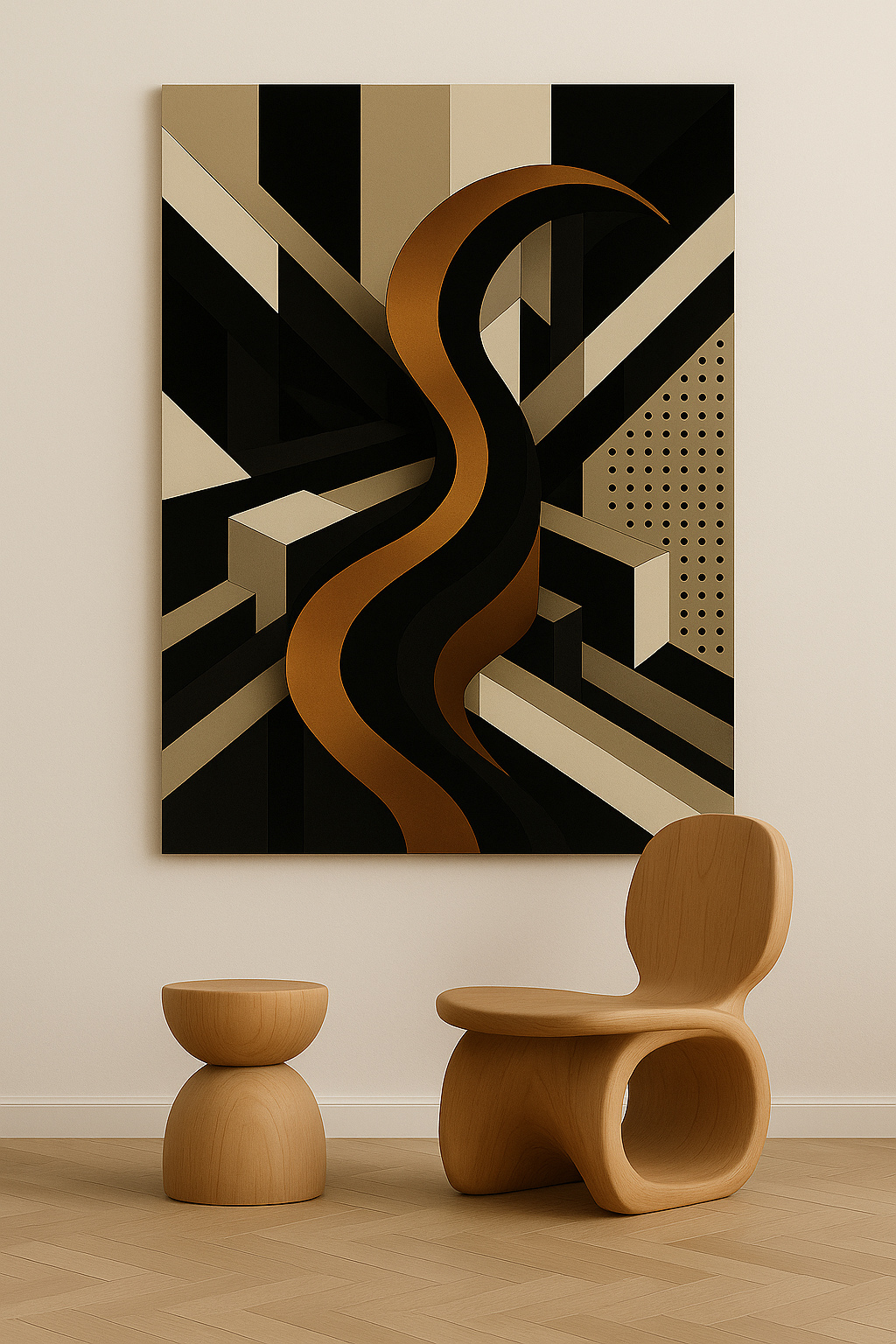 Flux Continuum / Leinwandbild - WOOVE