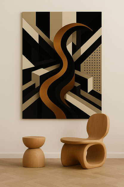 Flux Continuum / Leinwandbild - WOOVE