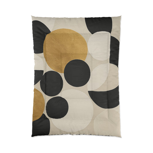 Design Comforter – stilvolle Tagesdecke mit weichem Griff - Golden Dots - WOOVE