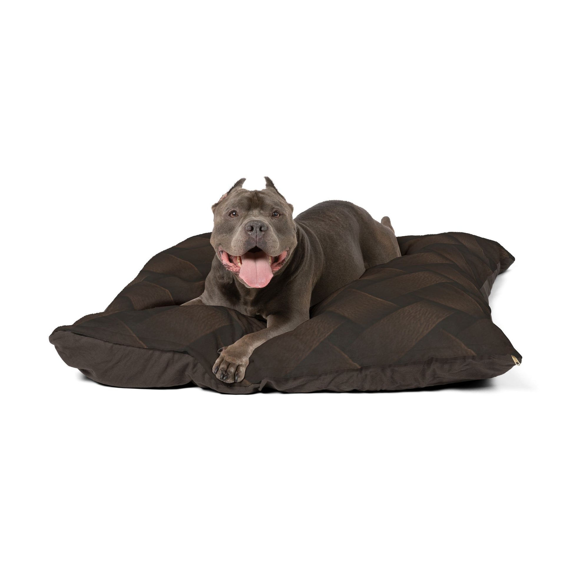 Cozy Pet Bed - Heimtierbett Brainded Pattern Dark Brown (S/M/L) - WOOVE