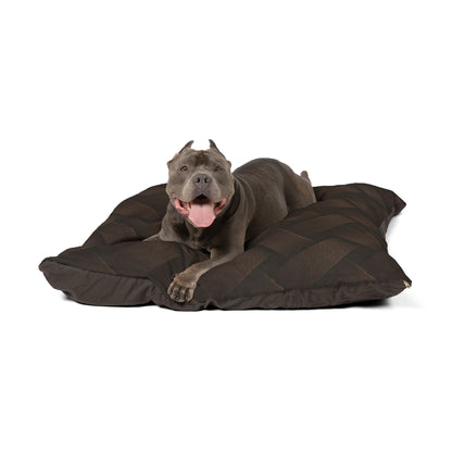 Cozy Pet Bed - Heimtierbett Brainded Pattern Dark Brown (S/M/L) - WOOVE