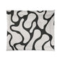 Design Comforter – stilvolle Tagesdecke mit weichem Griff - Black & White Flow - WOOVE