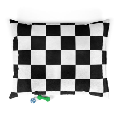 Cozy Pet Bed - Heimtierbett Black & White Chess (S/M/L) - WOOVE