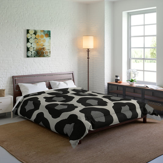 Design Comforter – stilvolle Tagesdecke mit weichem Griff - Bold Leopard Grey - WOOVE