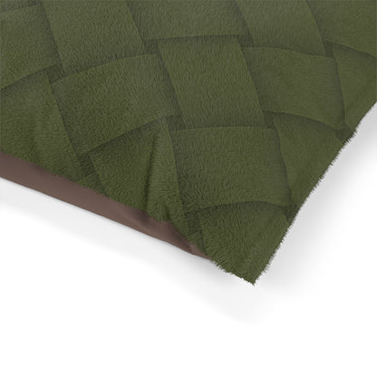 Cozy Pet Bed - Heimtierbett Brainded Pattern Olive (S/M/L) - WOOVE