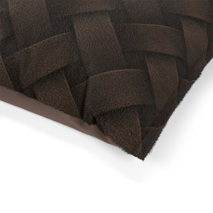Cozy Pet Bed - Heimtierbett Brainded Pattern Dark Brown (S/M/L) - WOOVE