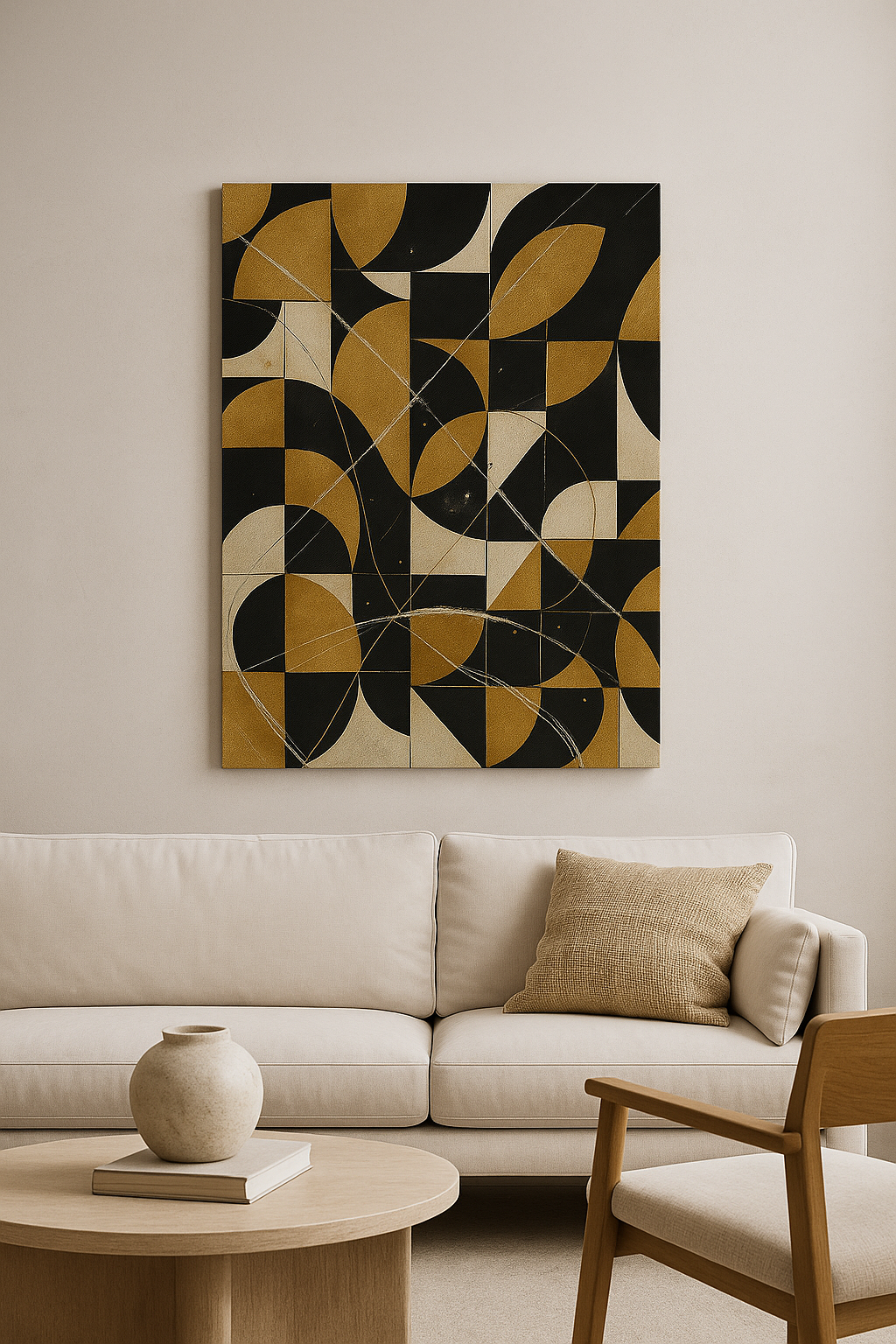 Gilded Lines / Leinwandbild - WOOVE