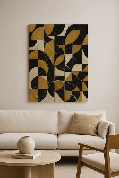 Gilded Lines / Leinwandbild - WOOVE