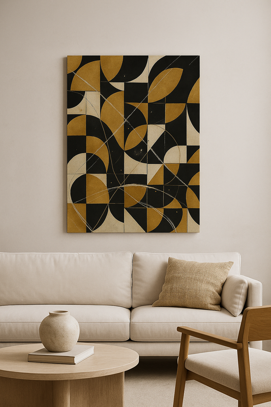 Gilded Lines / Leinwandbild - WOOVE