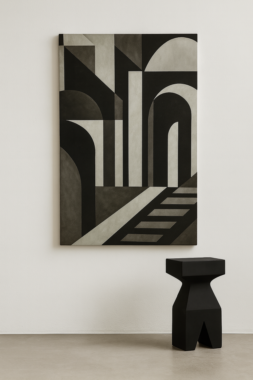 Silent Structure / Leinwandbild - WOOVE