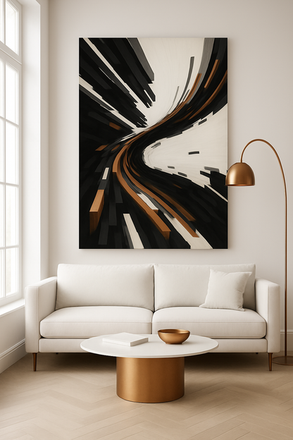 Copper Stream / Leinwandbild - WOOVE