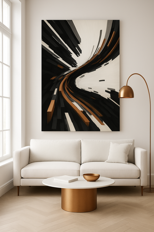 Copper Stream / Leinwandbild - WOOVE