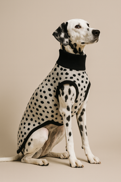 Hunde Strickpulli - Black & White / gestrickt, OEKO-TEX® - WOOVE