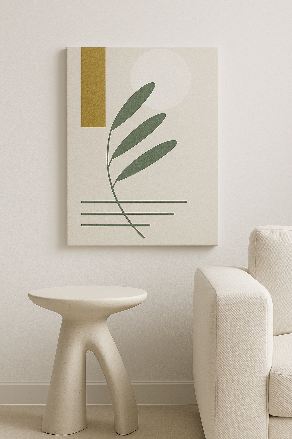 Olive Harmony / Leinwandbild - WOOVE
