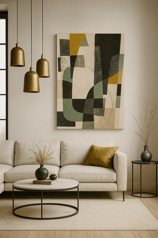 Gilded Lines No.5 / Leinwandbild - WOOVE