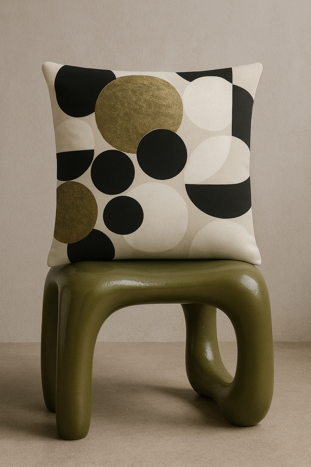 NOA.HOME. / Olive Dots / Print-Kissenbezug incl. Füllung - WOOVE