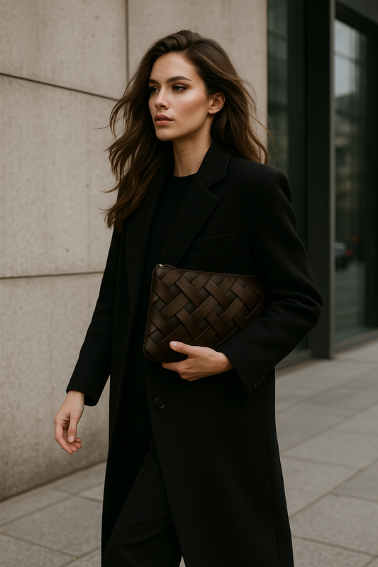 NOA.HOME. Clutch/ Crossbody Bag Chocolate - WOOVE