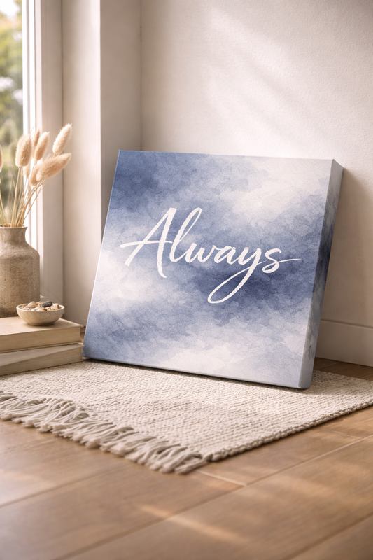 Always Dove Blue / Mini-Leinwandbild - WOOVE