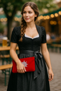 Wiesn Capsule - Clutch/ Crossbody Bag Rot Edelweiss - WOOVE