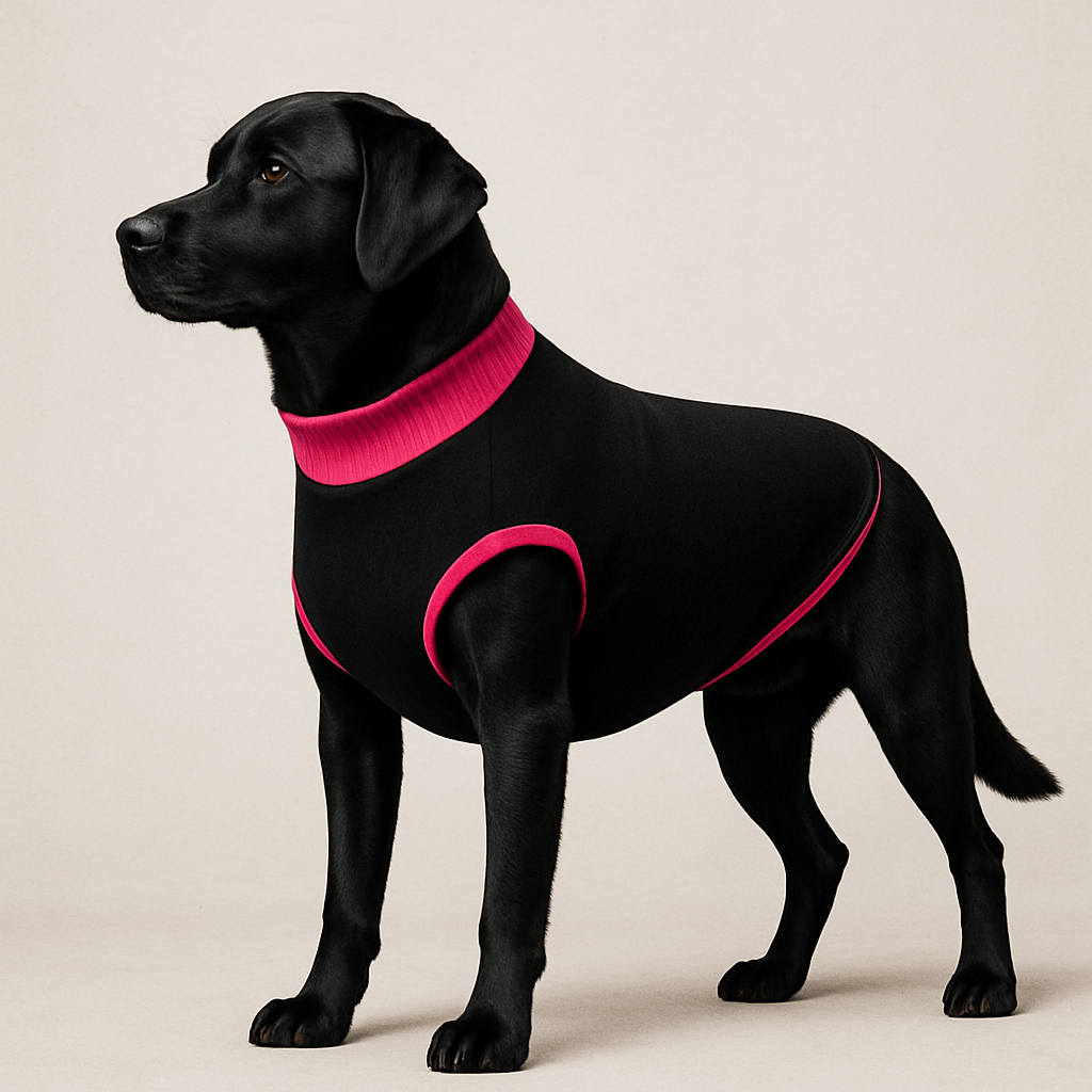 Hunde Strickpulli - Black & Pink / gestrickt, OEKO-TEX® - WOOVE
