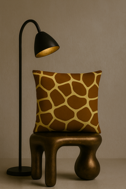 NOA.HOME. / Bold Giraffe Chestnut / Print-Kissenbezug incl. Füllung - WOOVE