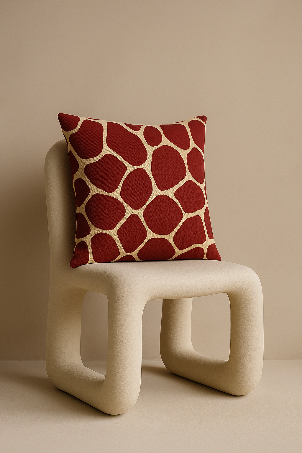 NOA.HOME. / Bold Giraffe Bordeaux / Print-Kissenbezug incl. Füllung - WOOVE