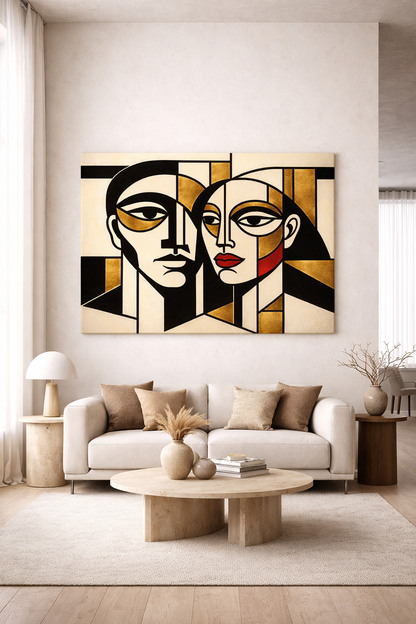 Golden Dialogue - Extended / Leinwandbild