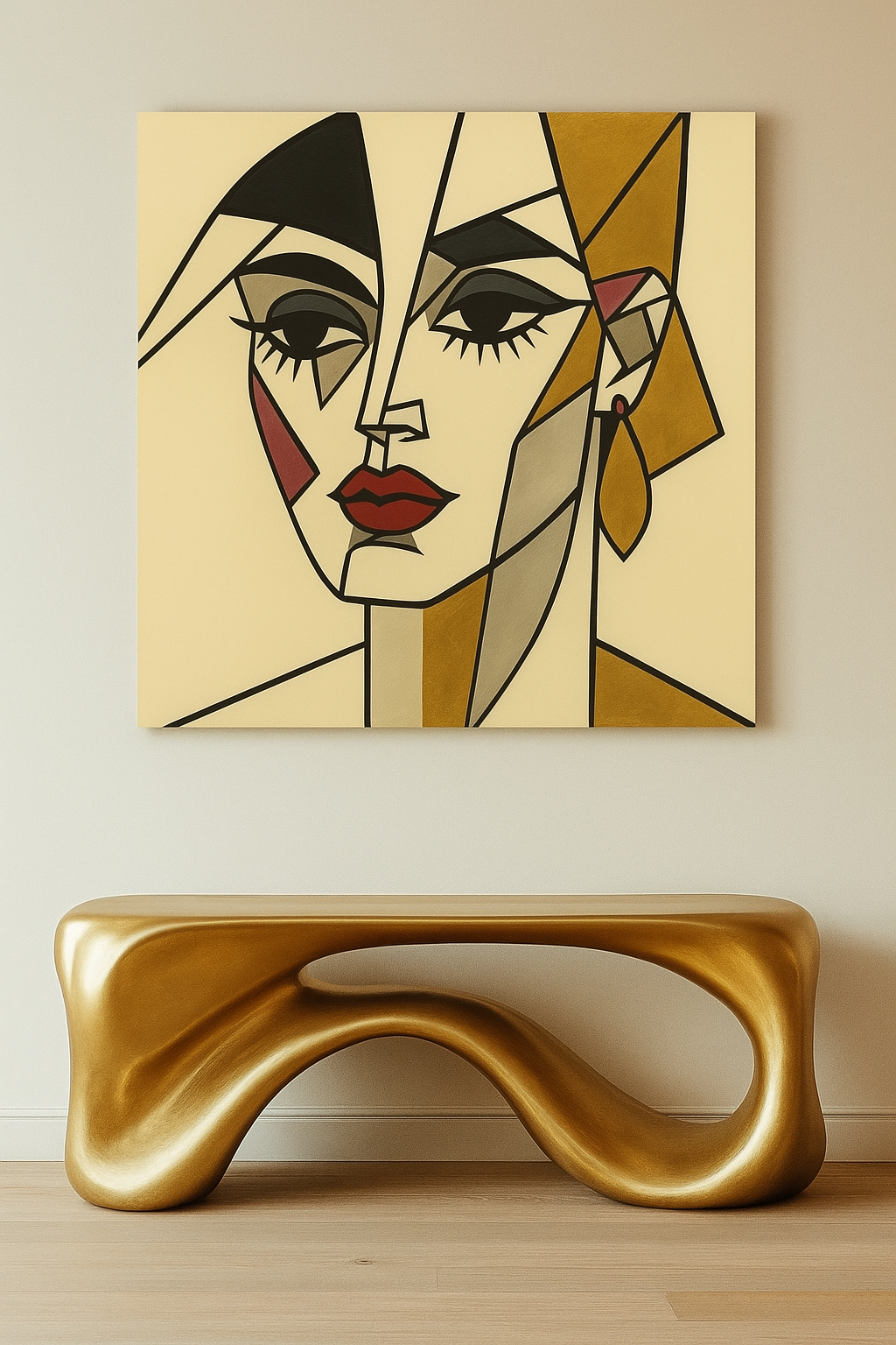 Golden Muse / Leinwandbild - WOOVE