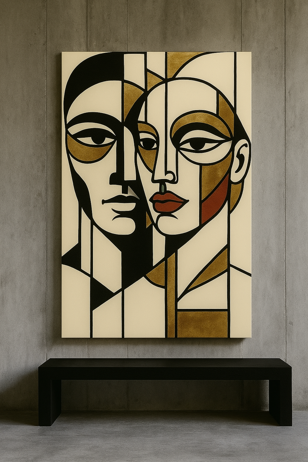 Golden Dialogue / Leinwandbild - WOOVE