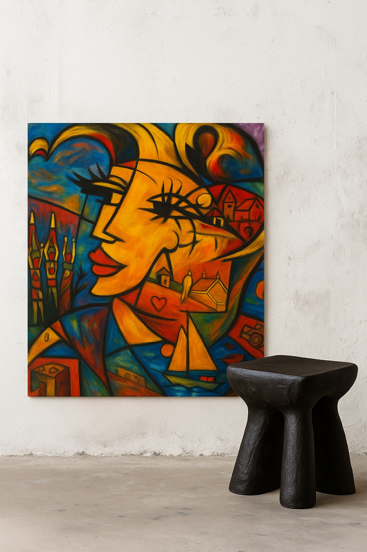 Stadt der Stimmen / Leinwandbild - WOOVE