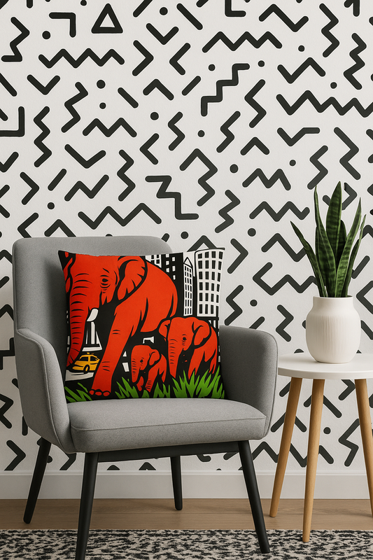 NOA.HOME. City-Elephants No.1 / Kissenbezug - WOOVE