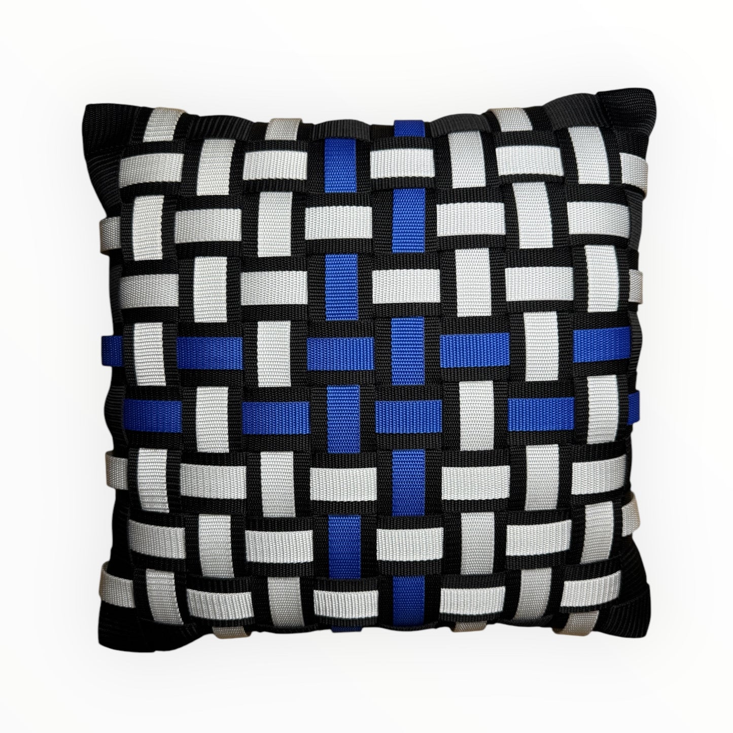 021 NEON GRID ELECTRIC BLUE Neonmix l Cushion cover