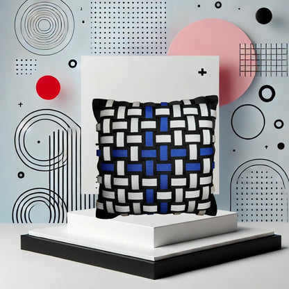 021 NEON GRID ELECTRIC BLUE Neonmix l Cushion cover